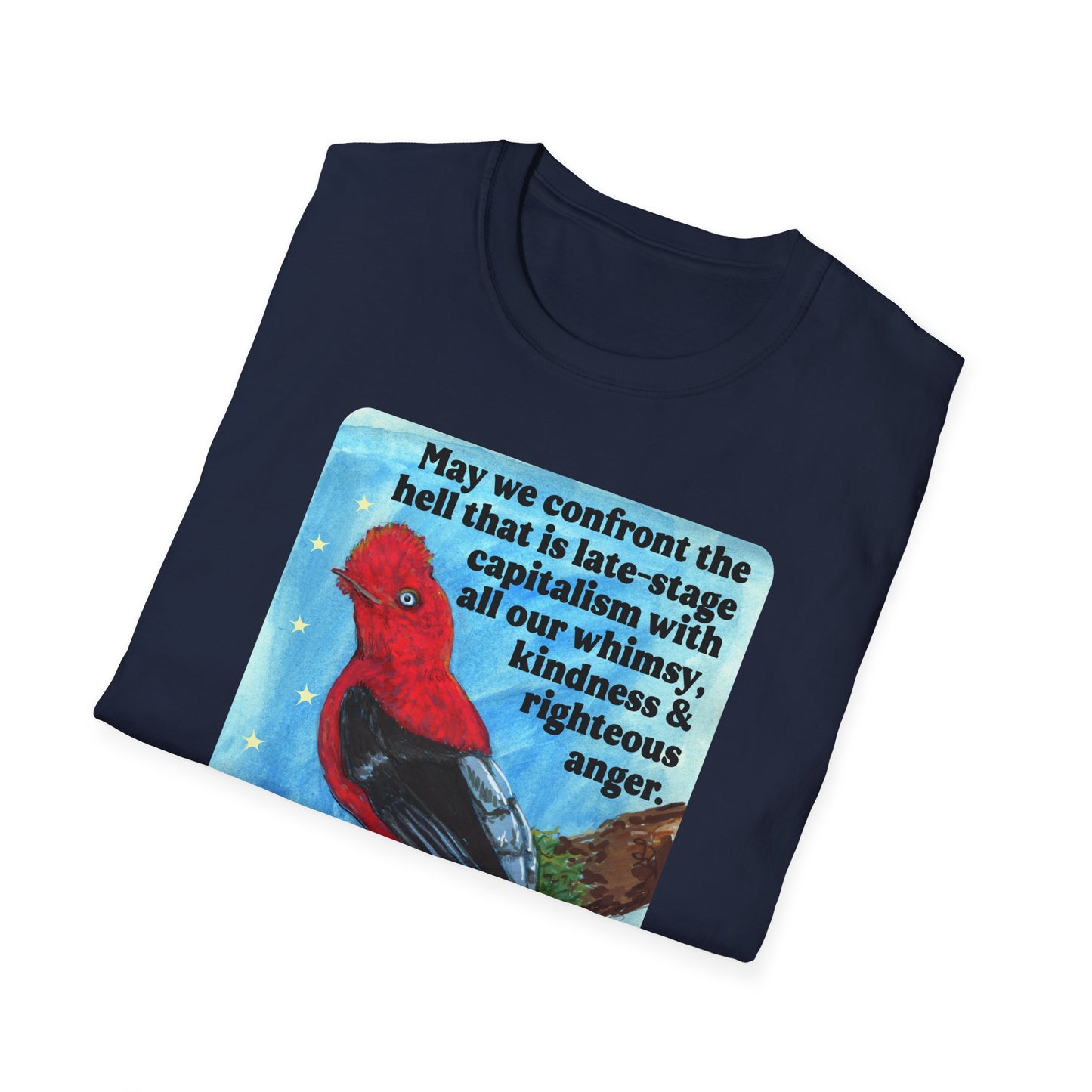 May we confront the hell that is late-stage capitalism with all our whimsy, kindness and righteous anger: feminist shirt