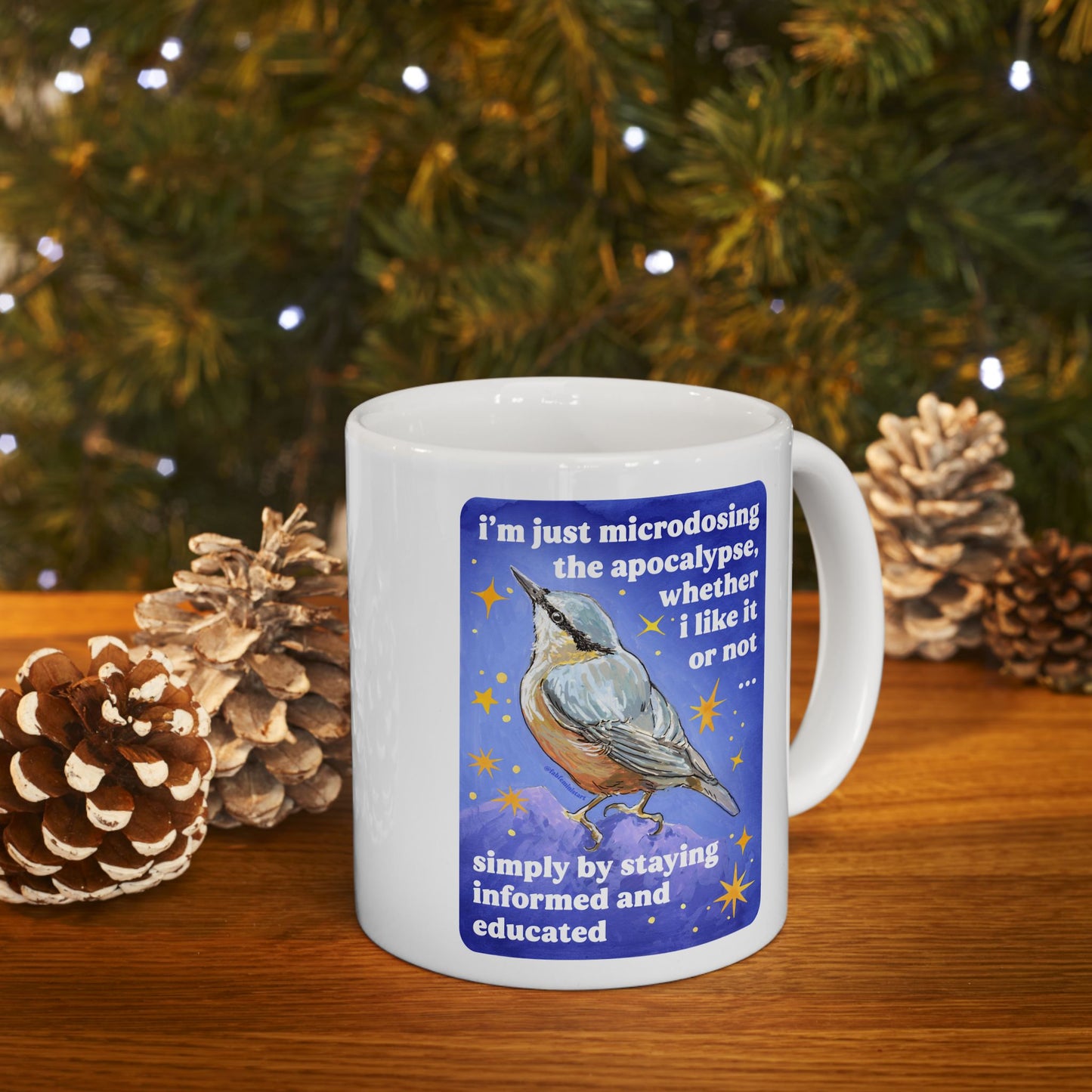 i'm just microdosing the apocalypse, whether i like it or not ... simply by staying informed and educated: feminist mug