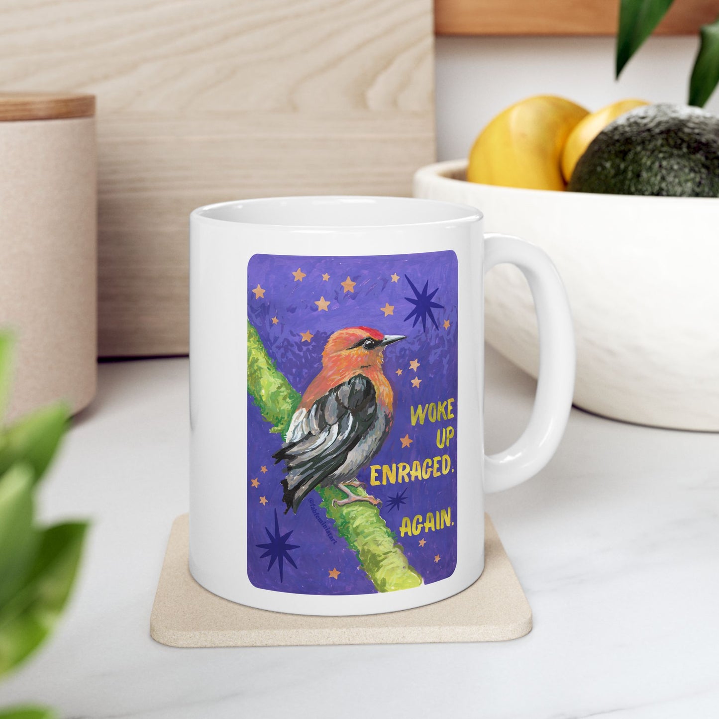 Woke Up Enraged Again: Feminist Mug