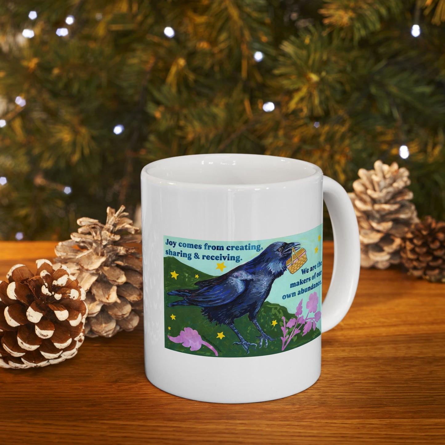 Joy comes from creating, sharing and receiving: feminist mug