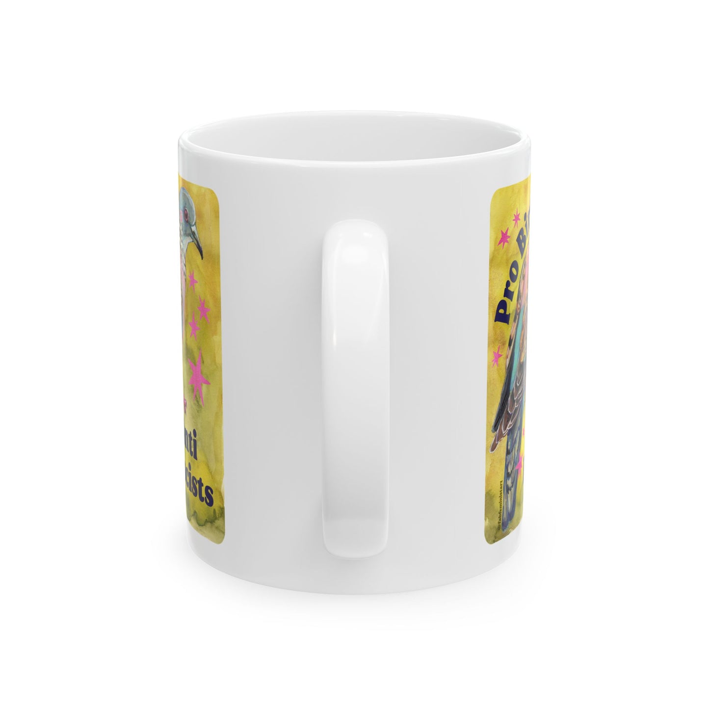 Pro Birds Anti Fascists: Feminist Mug