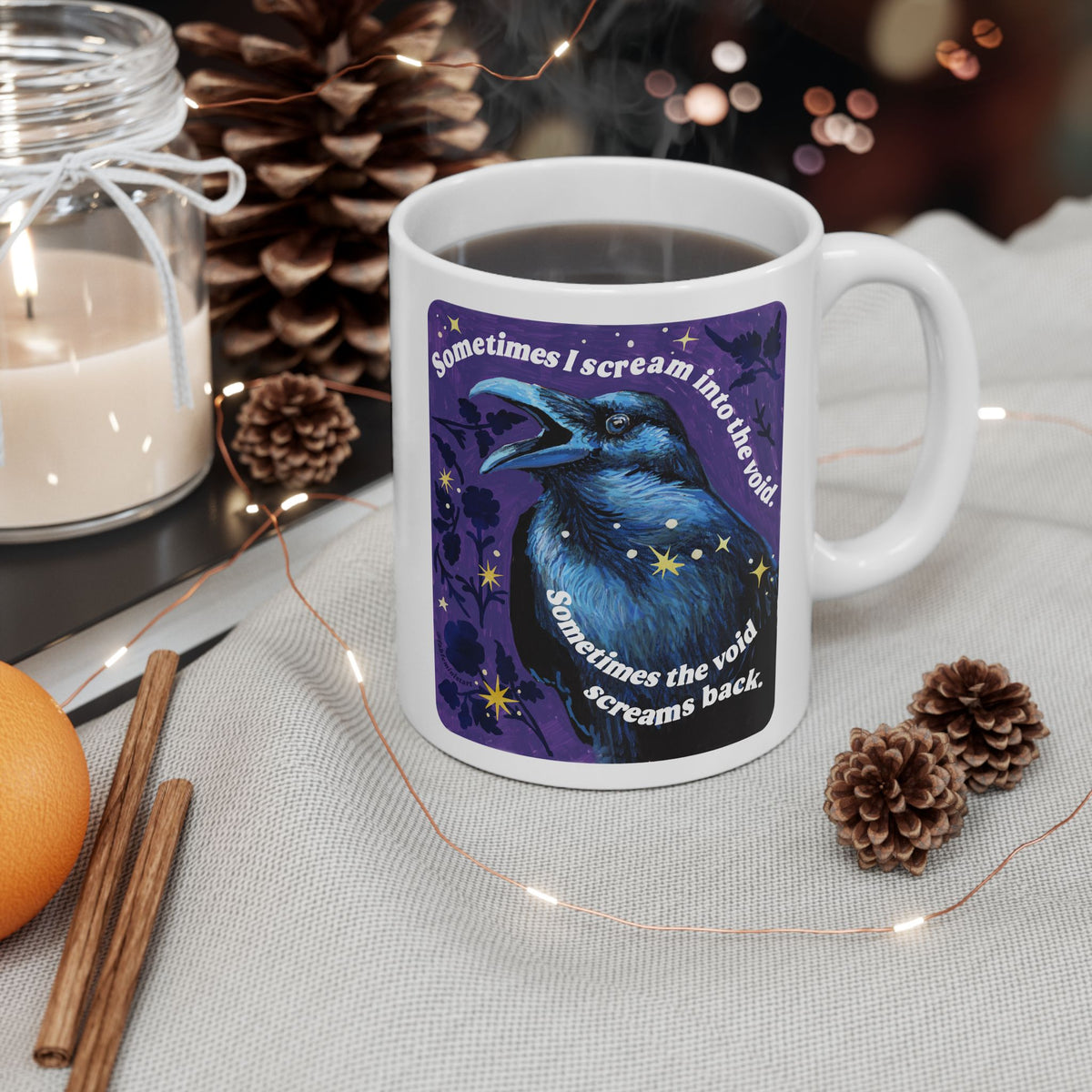 Sometimes I scream into the void Sometimes the void screams back : feminist mug