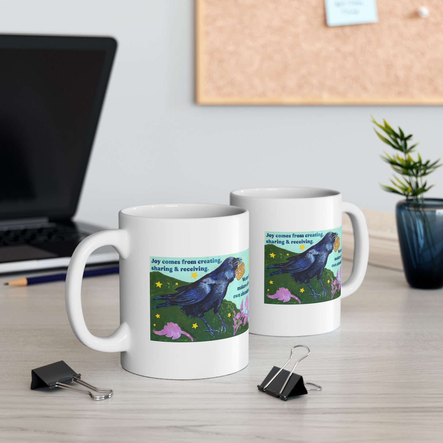 Joy comes from creating, sharing and receiving: feminist mug