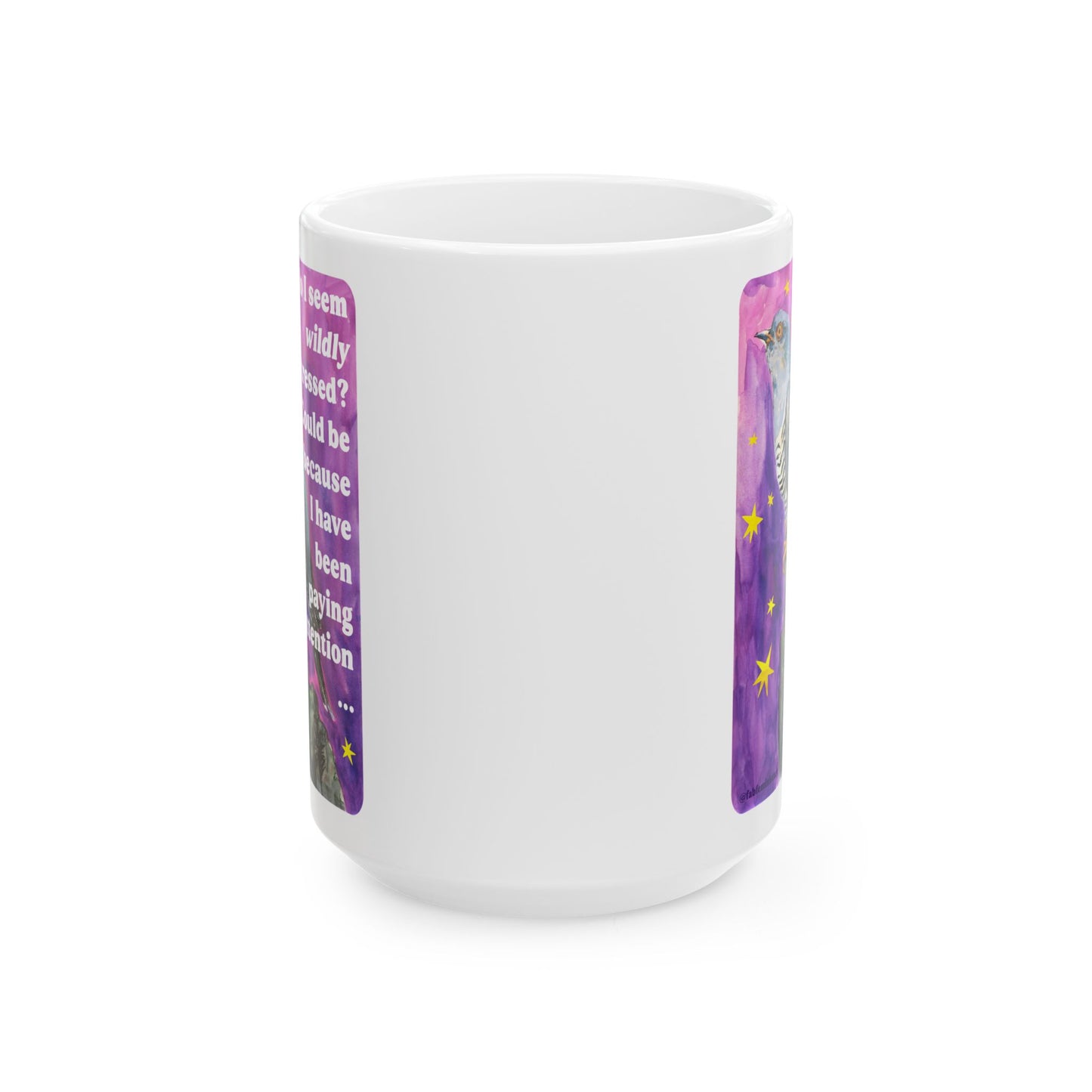 Oh, do I seem wildly stressed? Could be because I have been paying attention: feminist mug