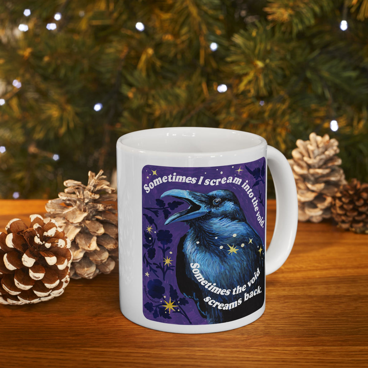 Sometimes I scream into the void Sometimes the void screams back : feminist mug