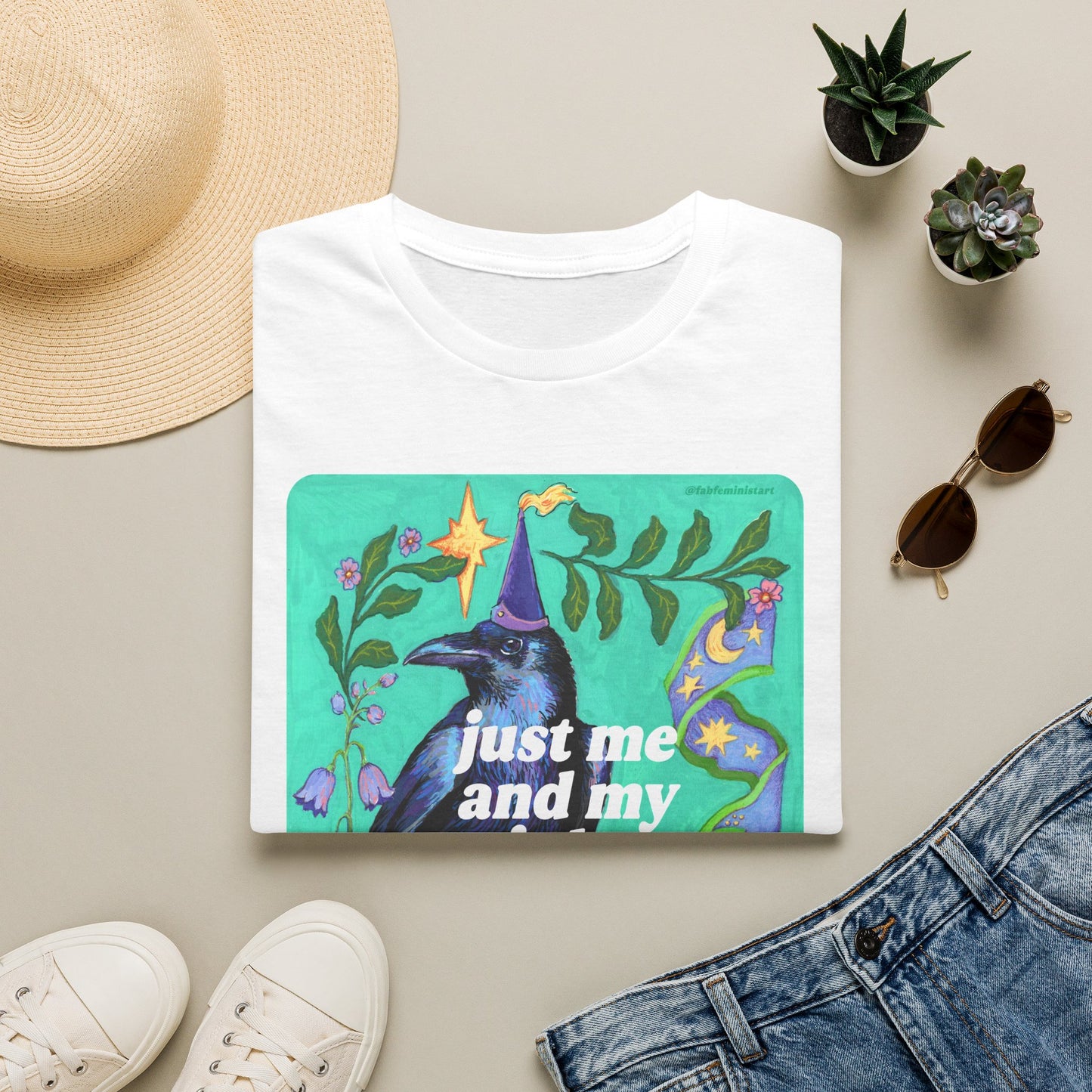 Just Me and My Trinkets Against the World: feminist shirt