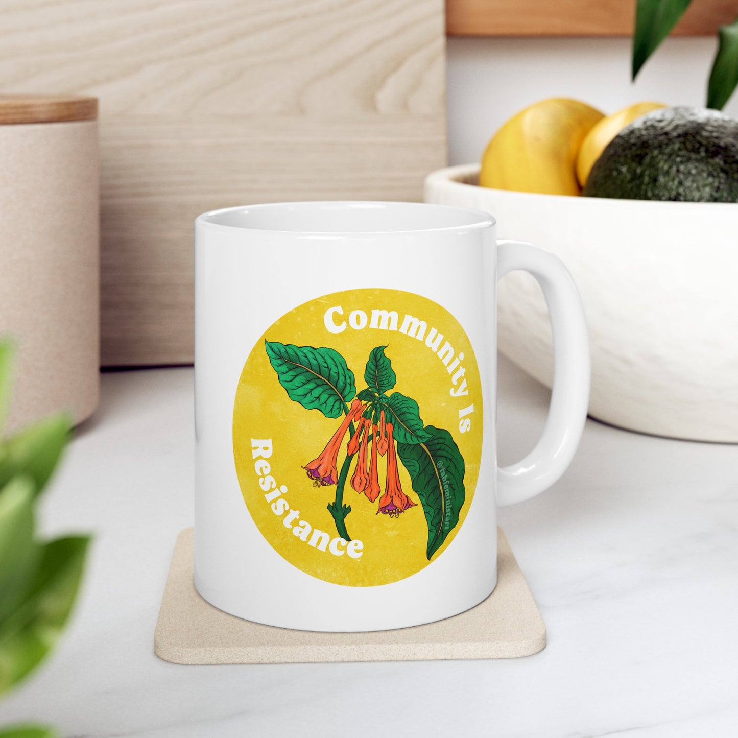 Community Is Resistance: Feminist Mug