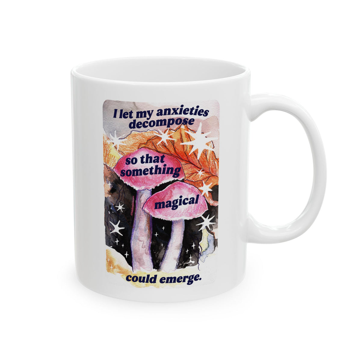 Inspirational Collage Ceramic Mug — Floral & Positive Quote Coffee Cup (11oz/15oz)
