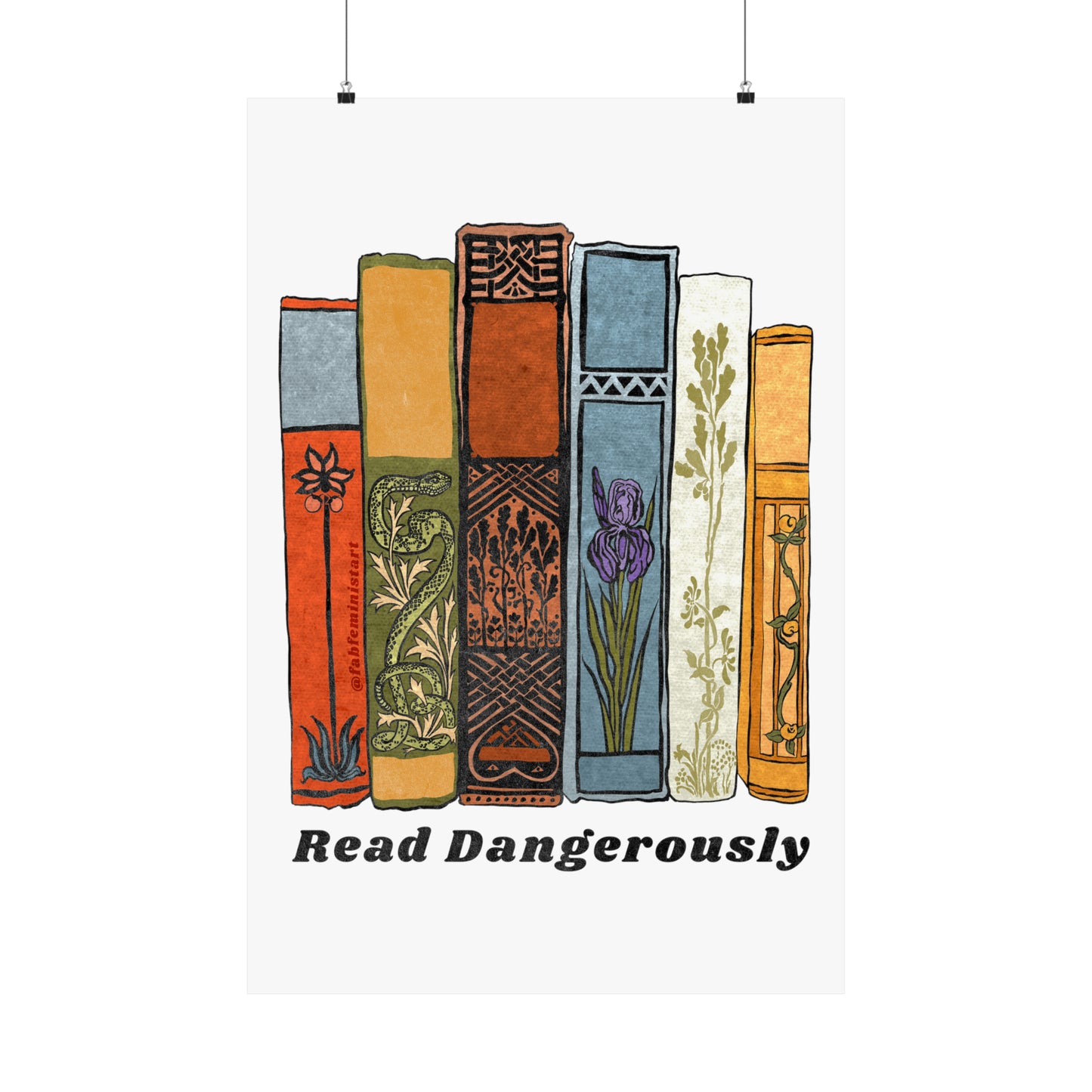 Read Dangerously: book lover print