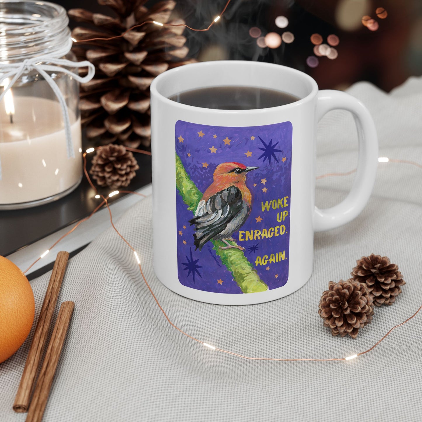 Woke Up Enraged Again: Feminist Mug