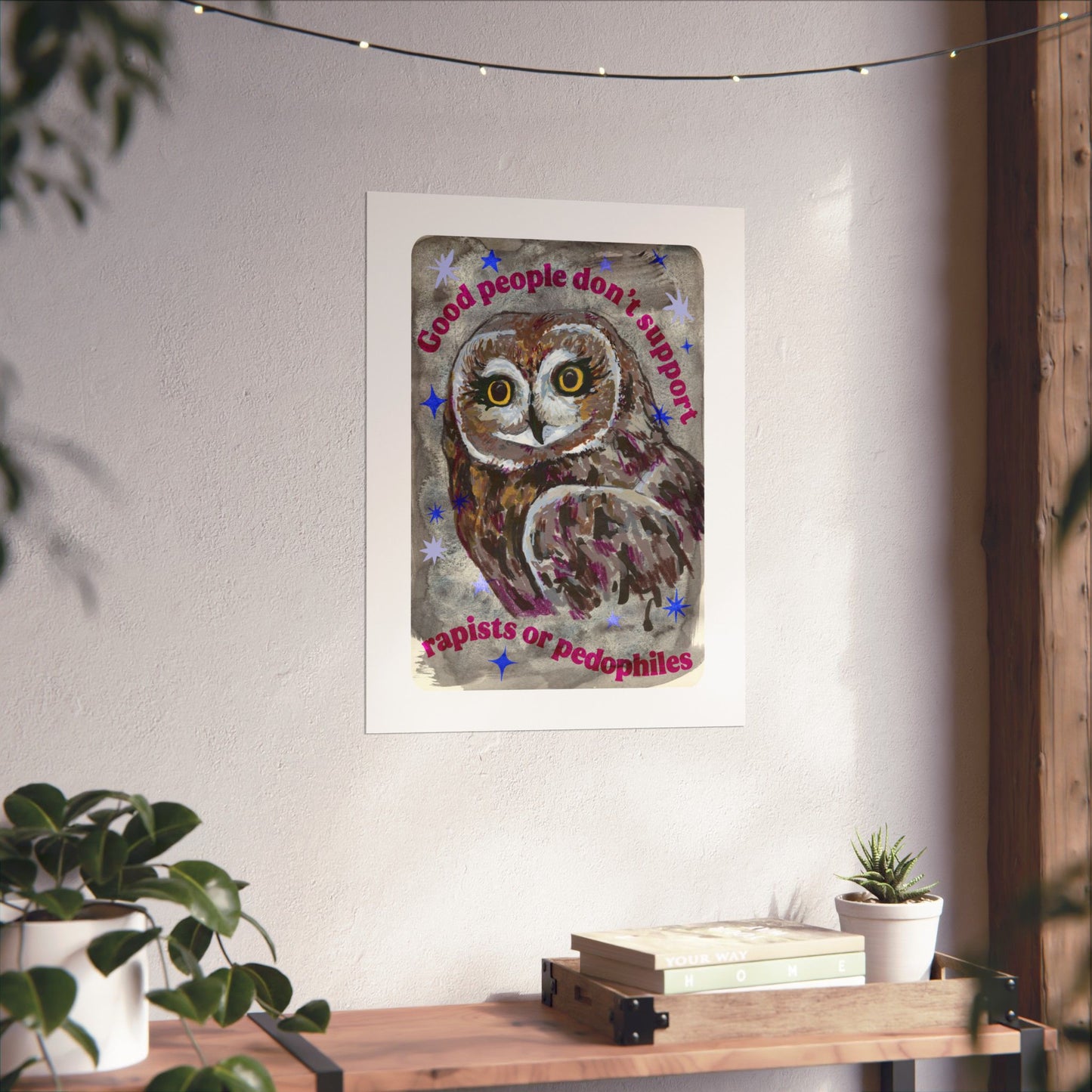 Good people don’t support rapists or pedophiles: feminist art print