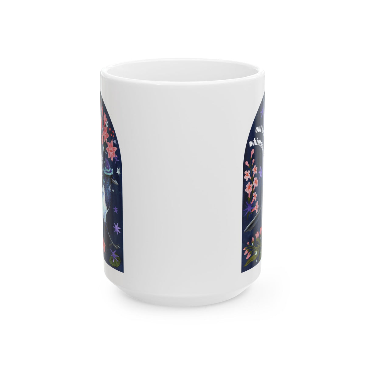 I'm just out here plotting whimsical mischief: magpie mug