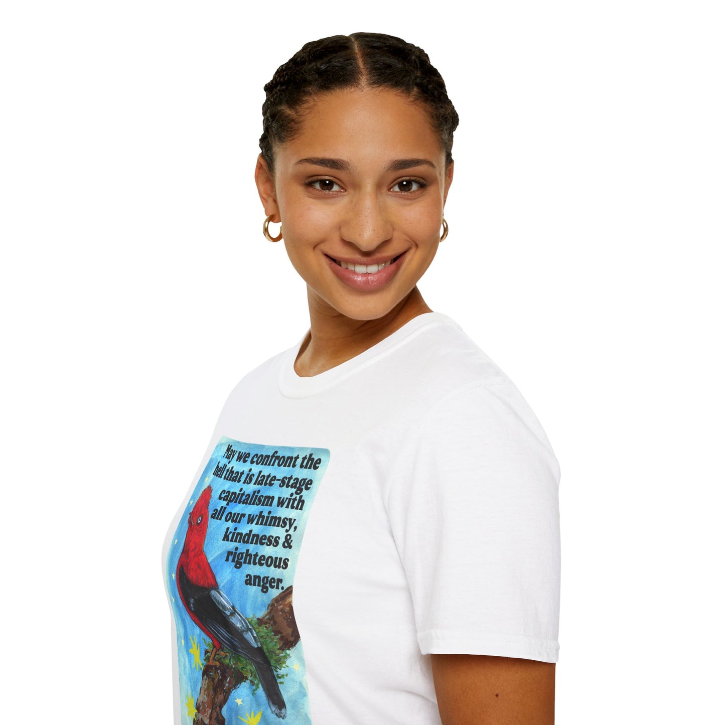 May we confront the hell that is late-stage capitalism with all our whimsy, kindness and righteous anger: feminist shirt