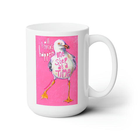 All Things Happen One Step At A Time: Mental Health Mug