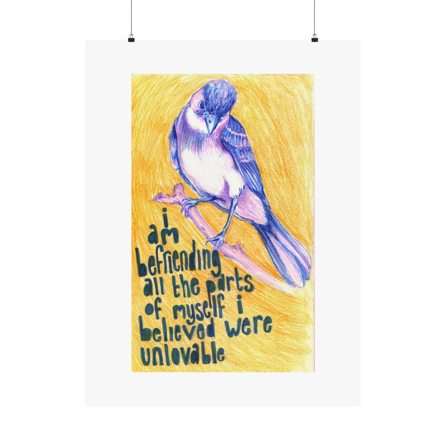 I Am Befriending All Of The Parts Of Myself I Believed Were Unlovable: Feminist Art Print