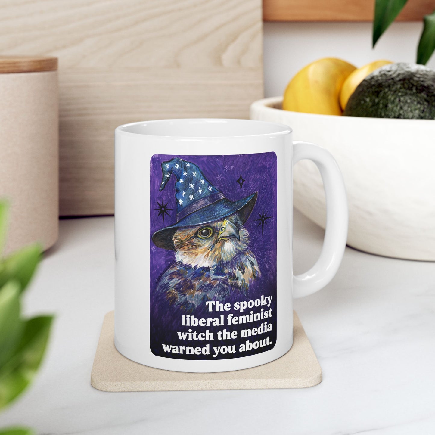 The spooky liberal feminist witch the media warned you about: feminist mug