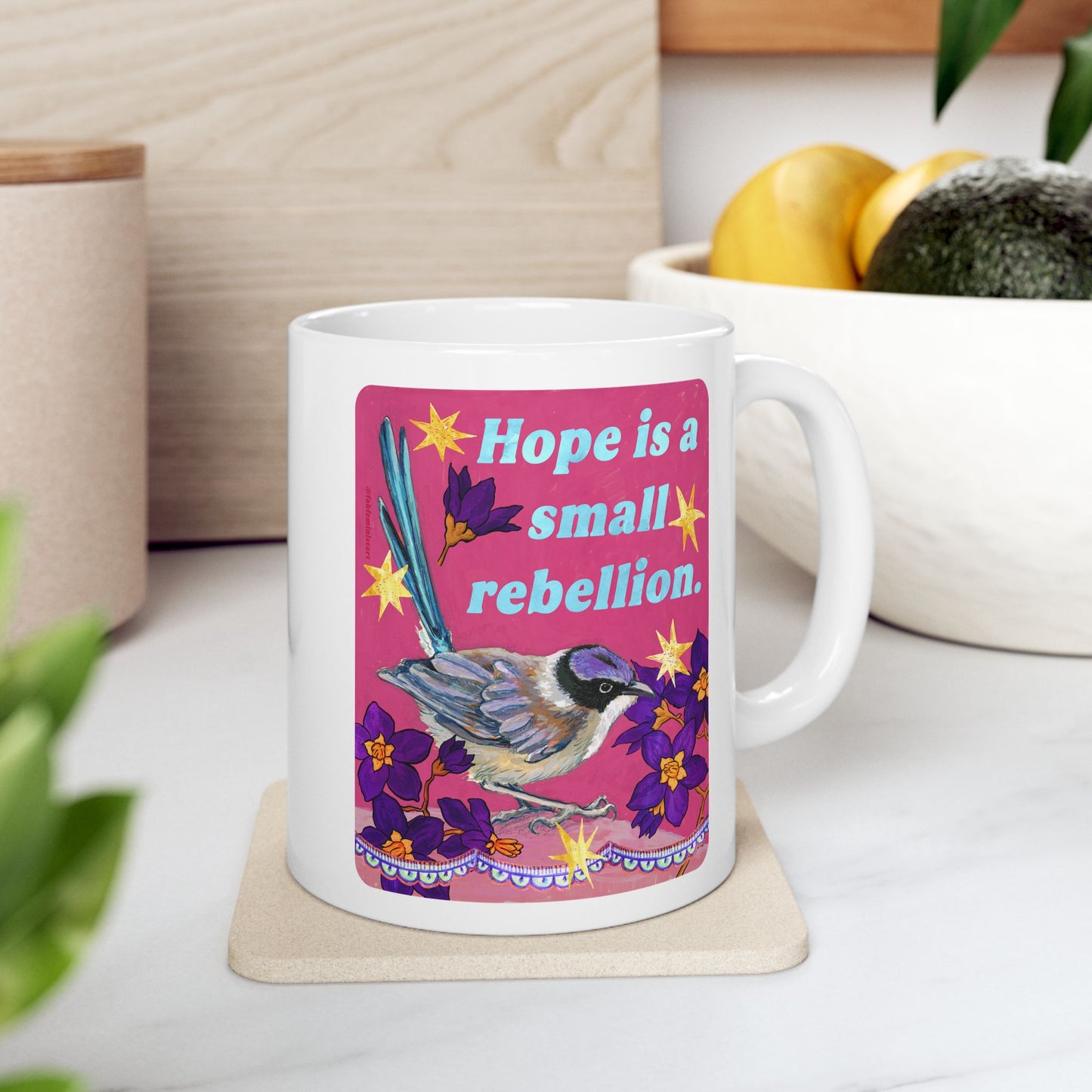 Hope is a small rebellion: feminist mug