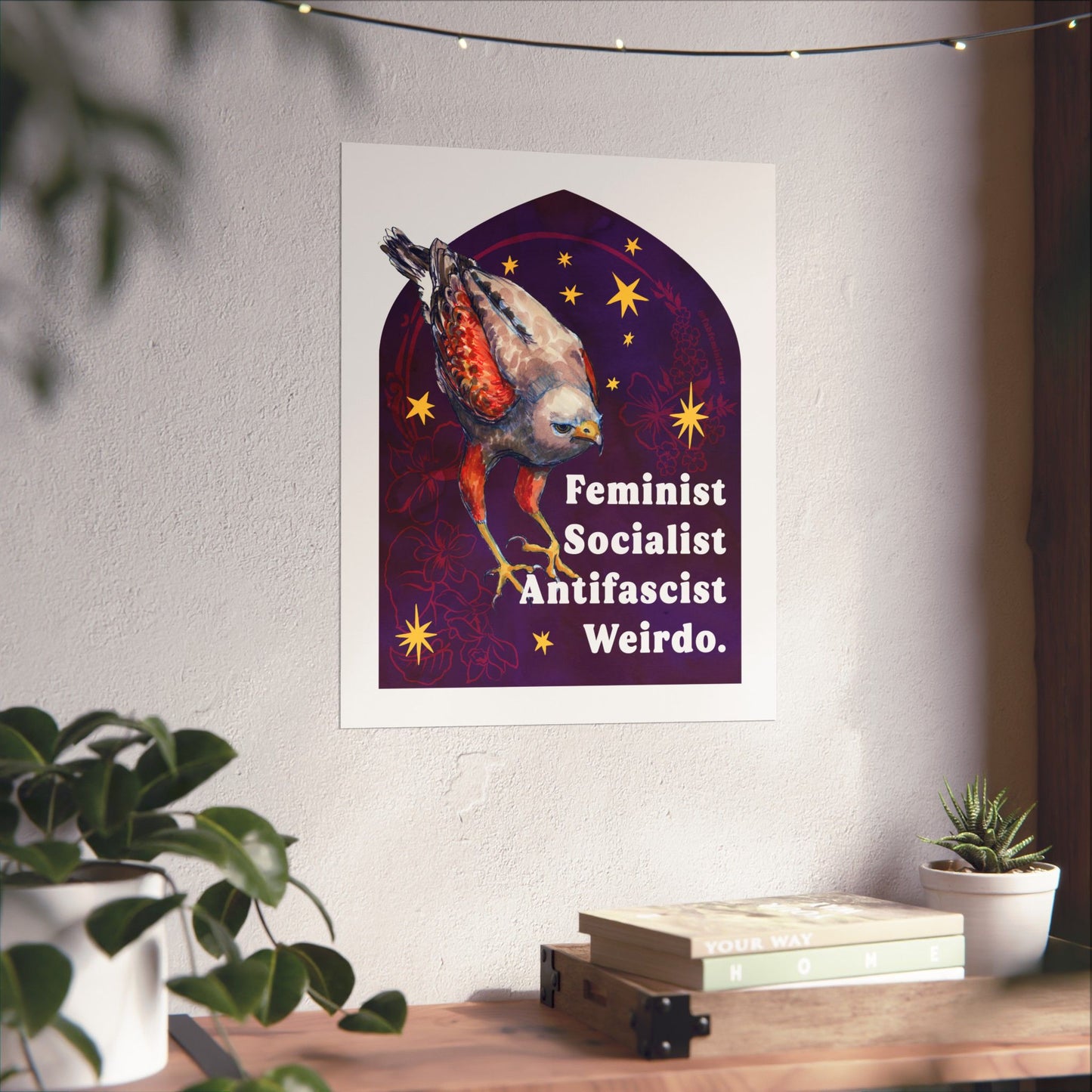 Feminist Socialist Antifascist Weirdo Poster: Feminist Art Print