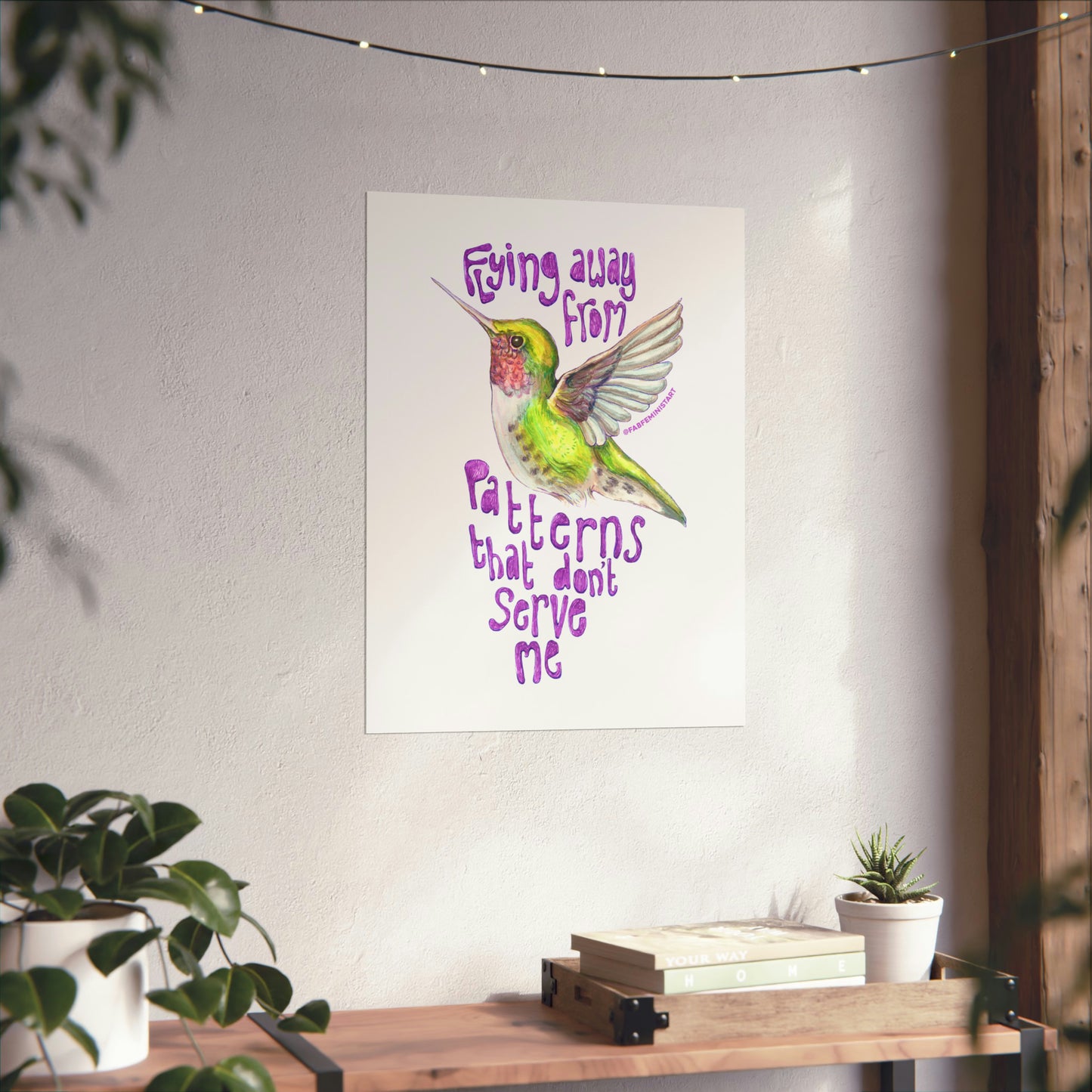 Flying Away From Patterns That Don't Serve Me: Mental Health Poster