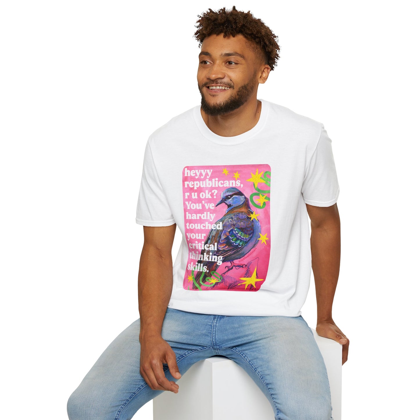 heyyy republicans, r u ok? You've hardly touched your critical thinking skills: feminist shirt