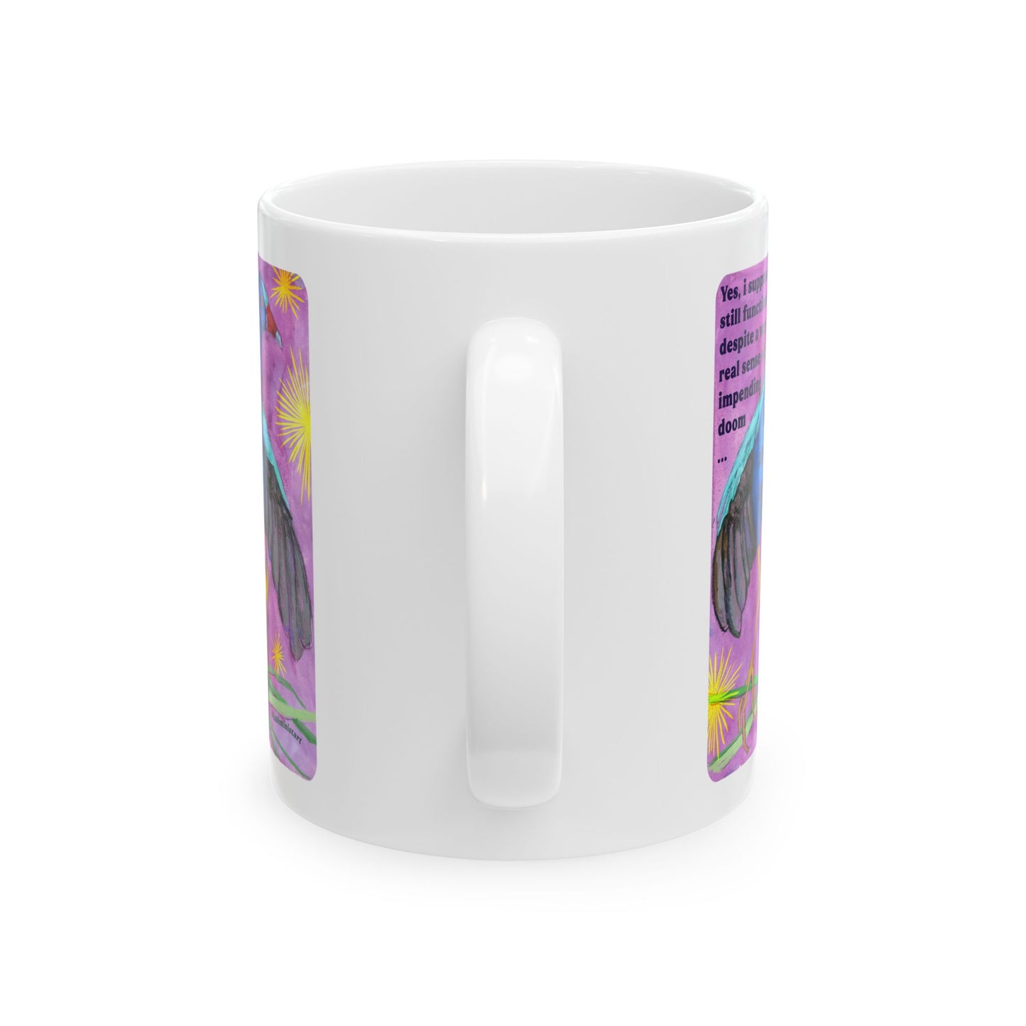 Yes, i suppose i am still functioning despite a very real sense of impending doom... but at what cost: feminist mug