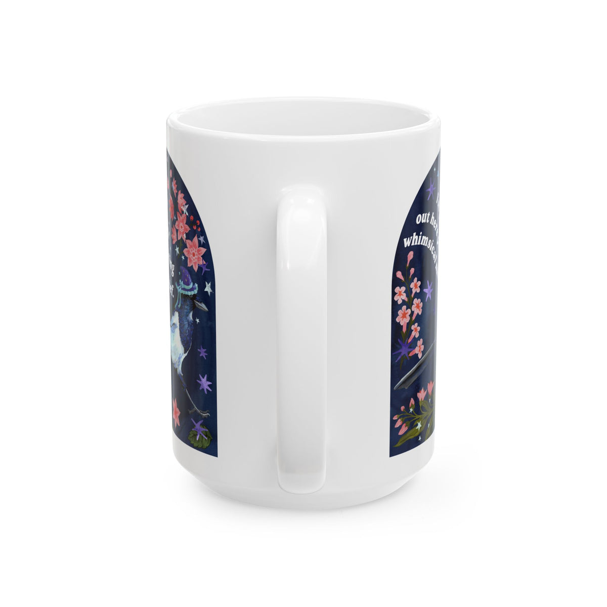I'm just out here plotting whimsical mischief: magpie mug