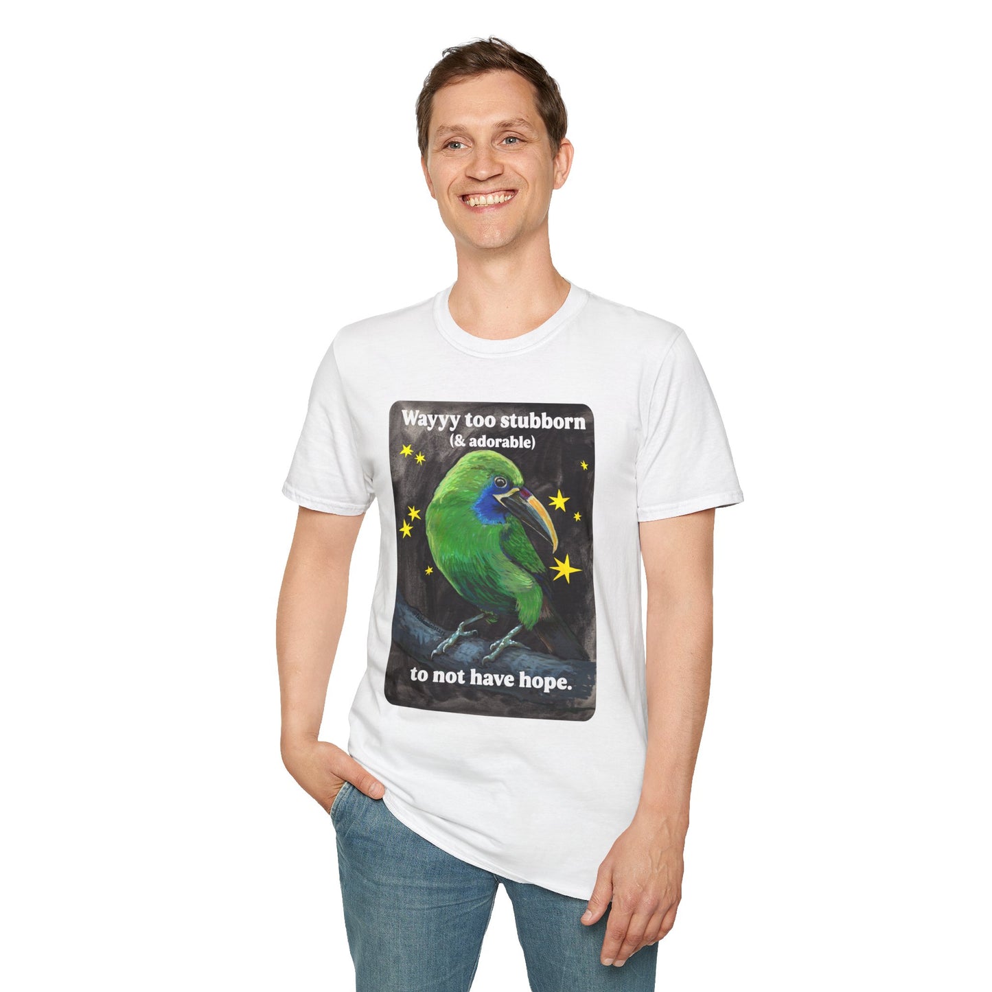 Way too stubborn and adorable to not have hope: feminist shirt
