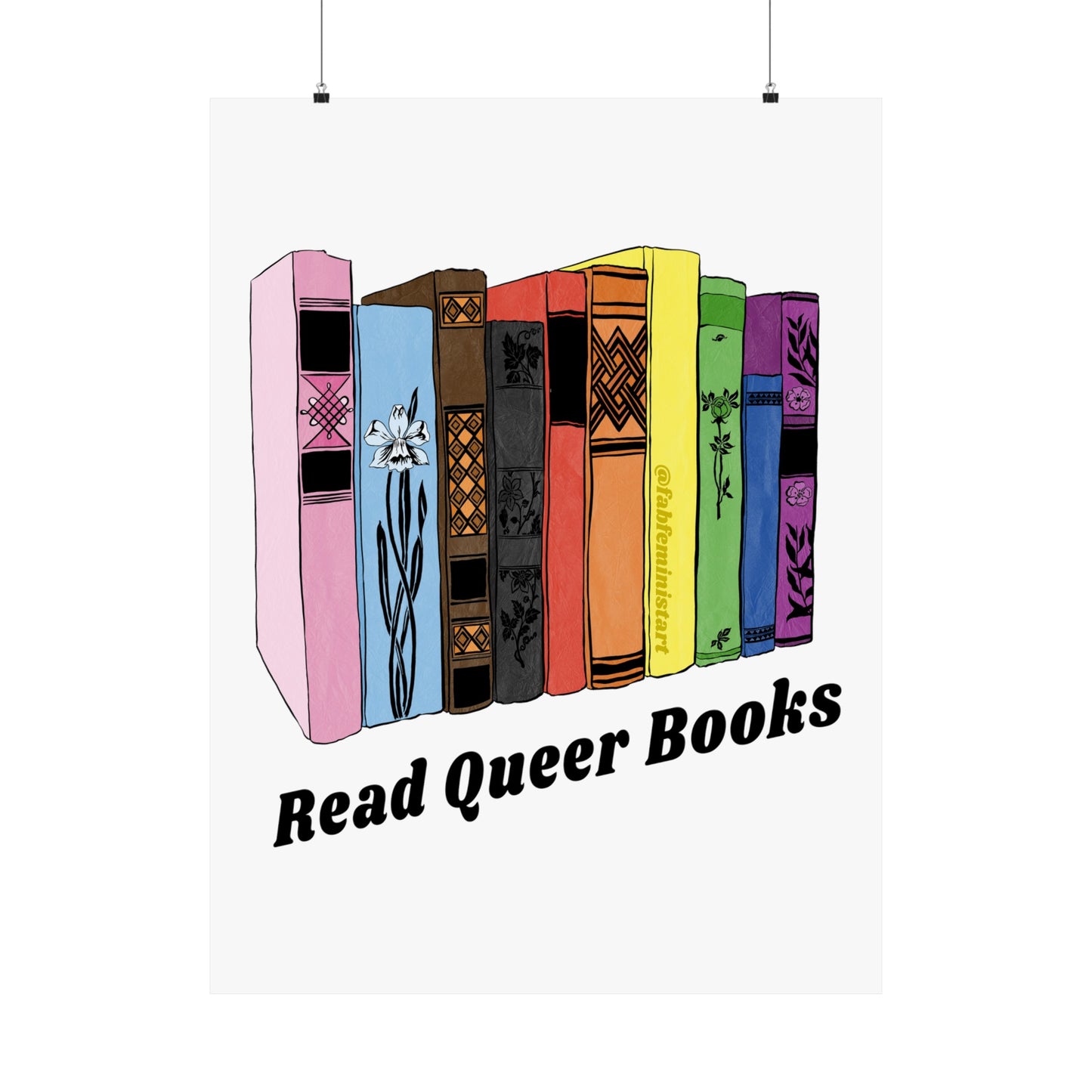 Read Queer Books: LGBTQ Pride Art Print