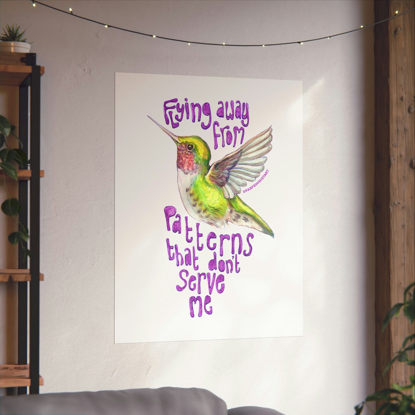 Flying Away From Patterns That Don't Serve Me: Mental Health Poster