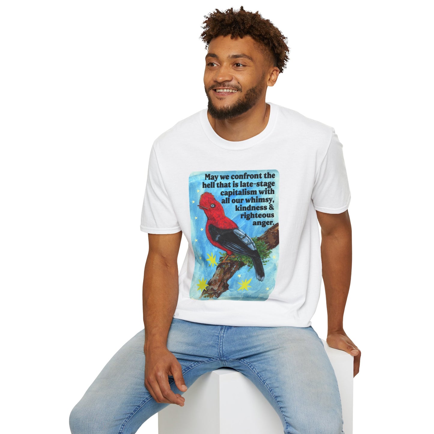 May we confront the hell that is late-stage capitalism with all our whimsy, kindness and righteous anger: feminist shirt