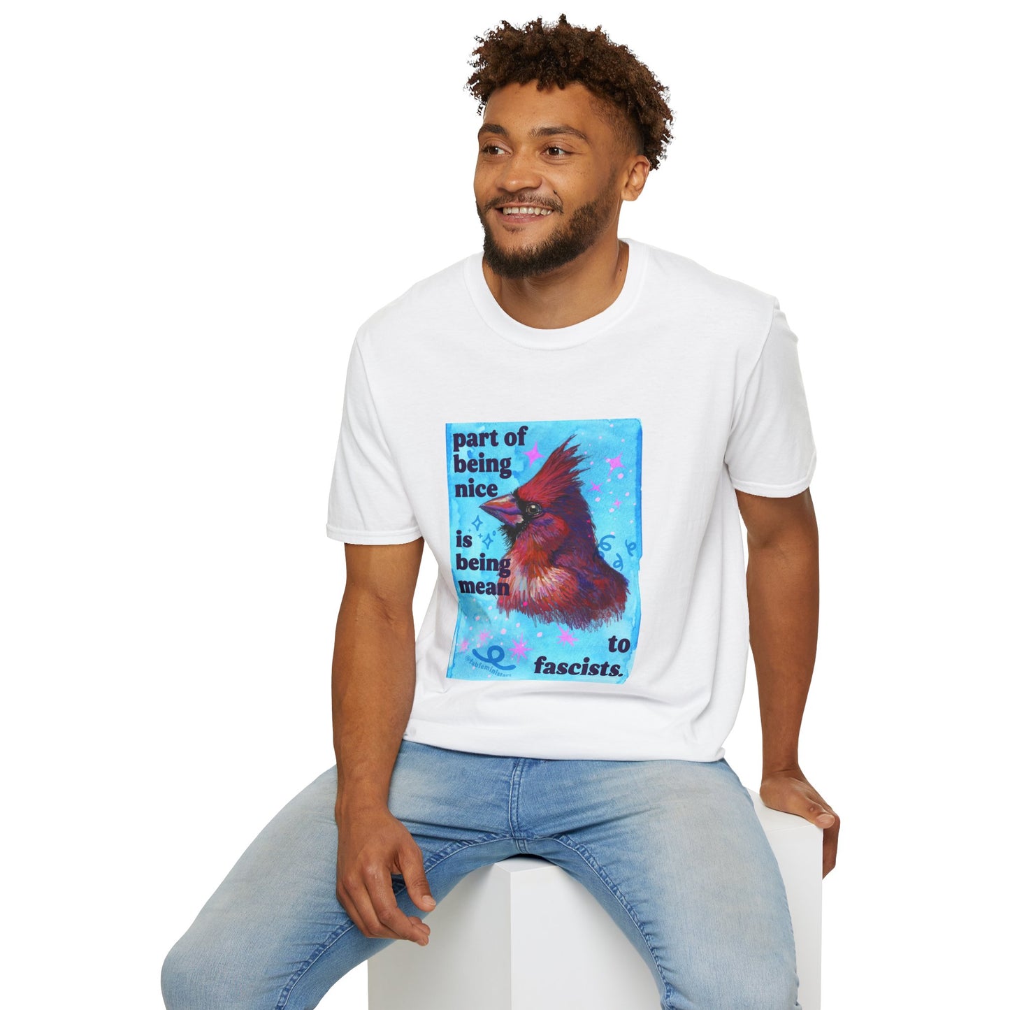 Part of Being Nice is Being Mean to Fascists: feminist shirt
