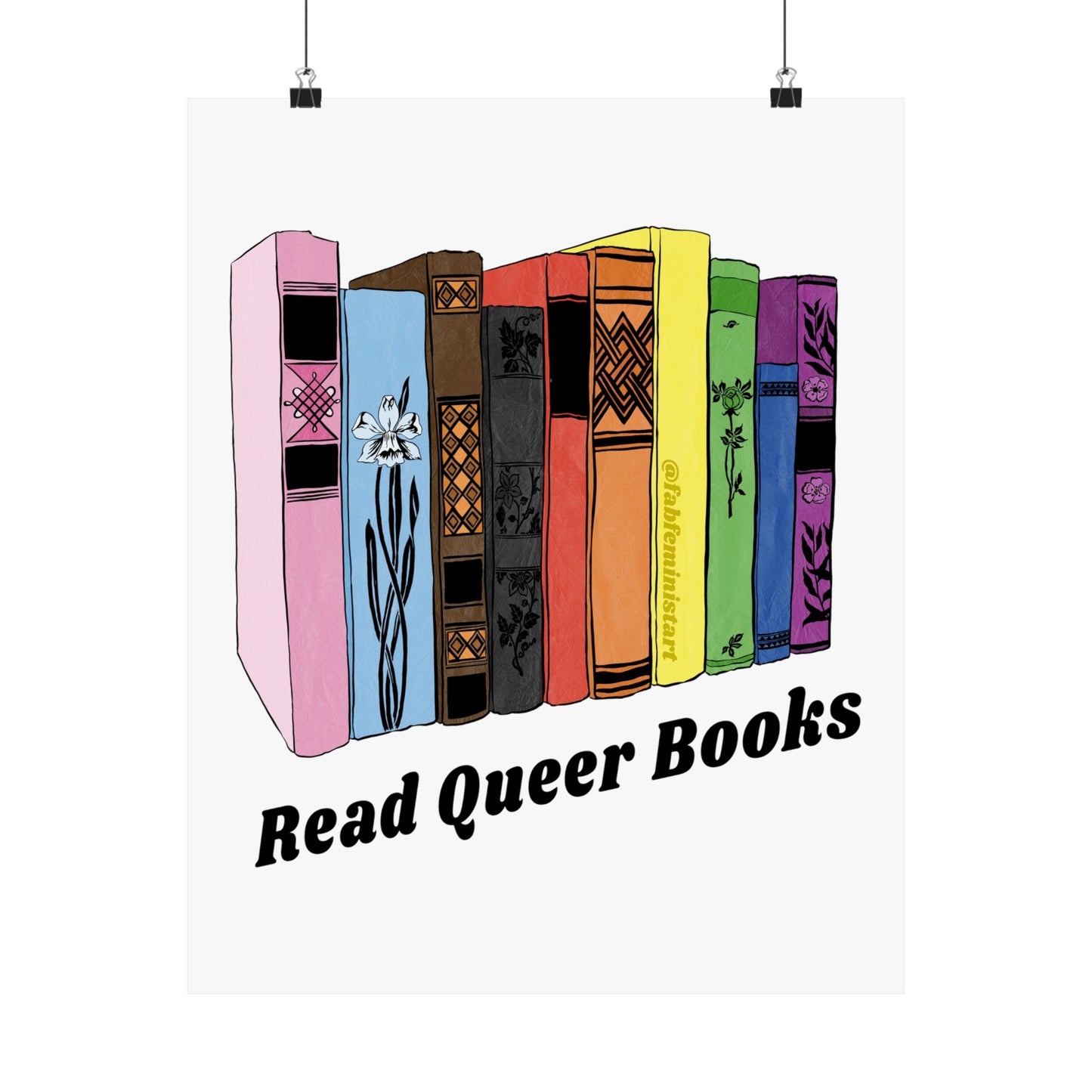 Read Queer Books: LGBTQ Pride Art Print