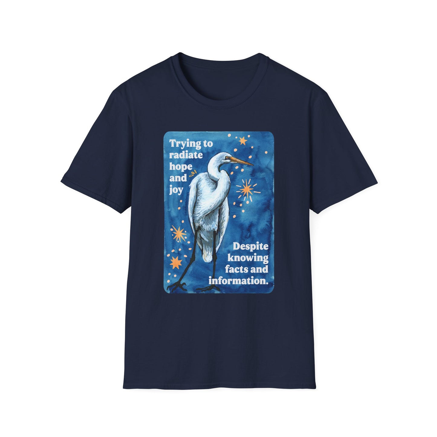Trying to radiate hope and joy despite knowing facts and information: feminist shirt