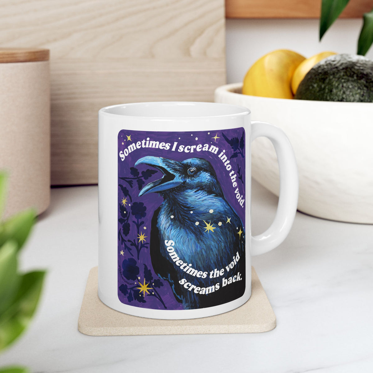 Sometimes I scream into the void Sometimes the void screams back : feminist mug