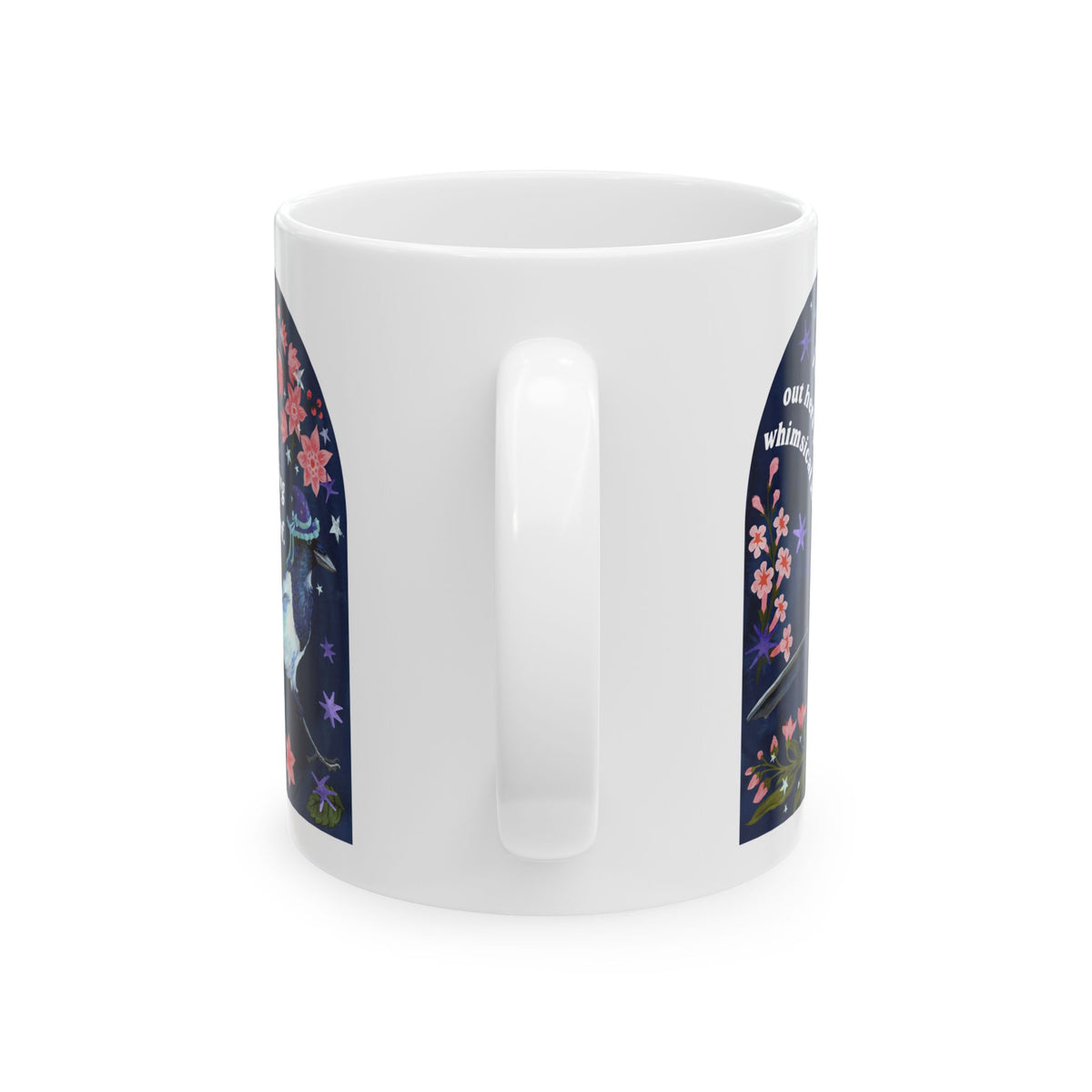I'm just out here plotting whimsical mischief: magpie mug