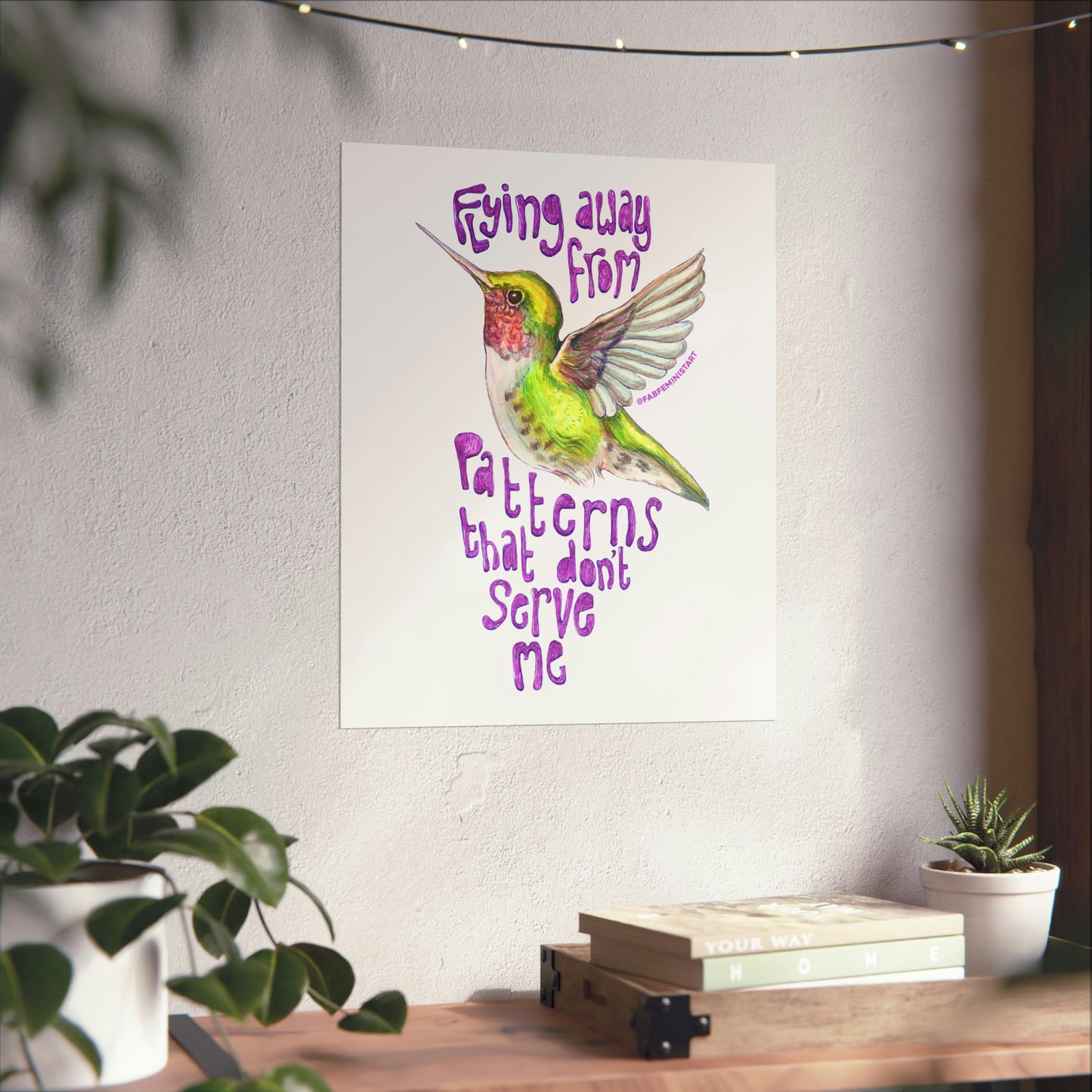 Flying Away From Patterns That Don't Serve Me: Mental Health Poster