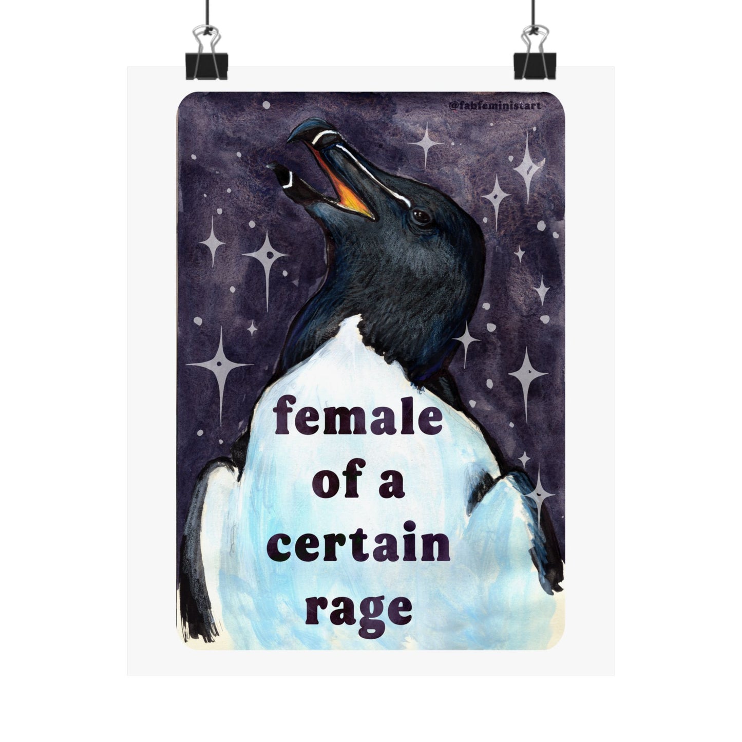 Female of a certain rage: feminist art print