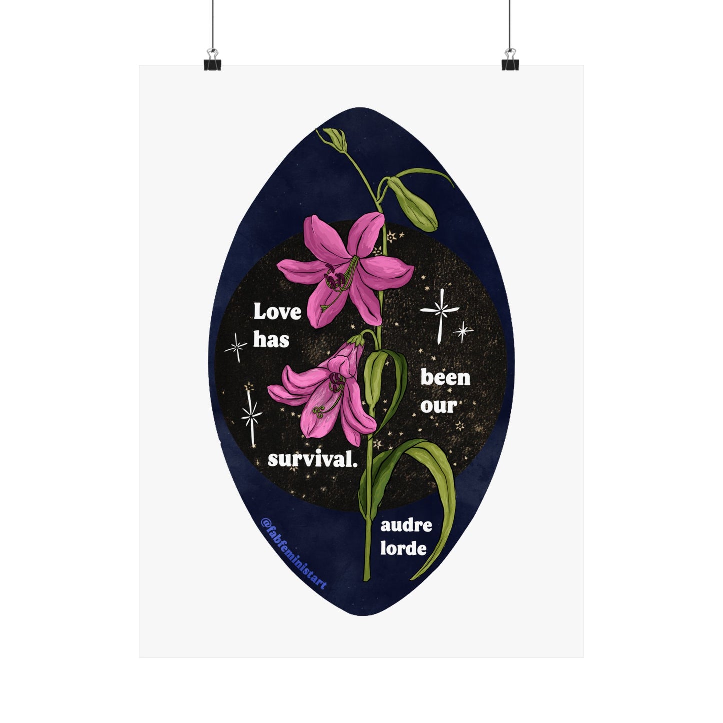 Love has been our survival, Audre Lorde: Feminist art print