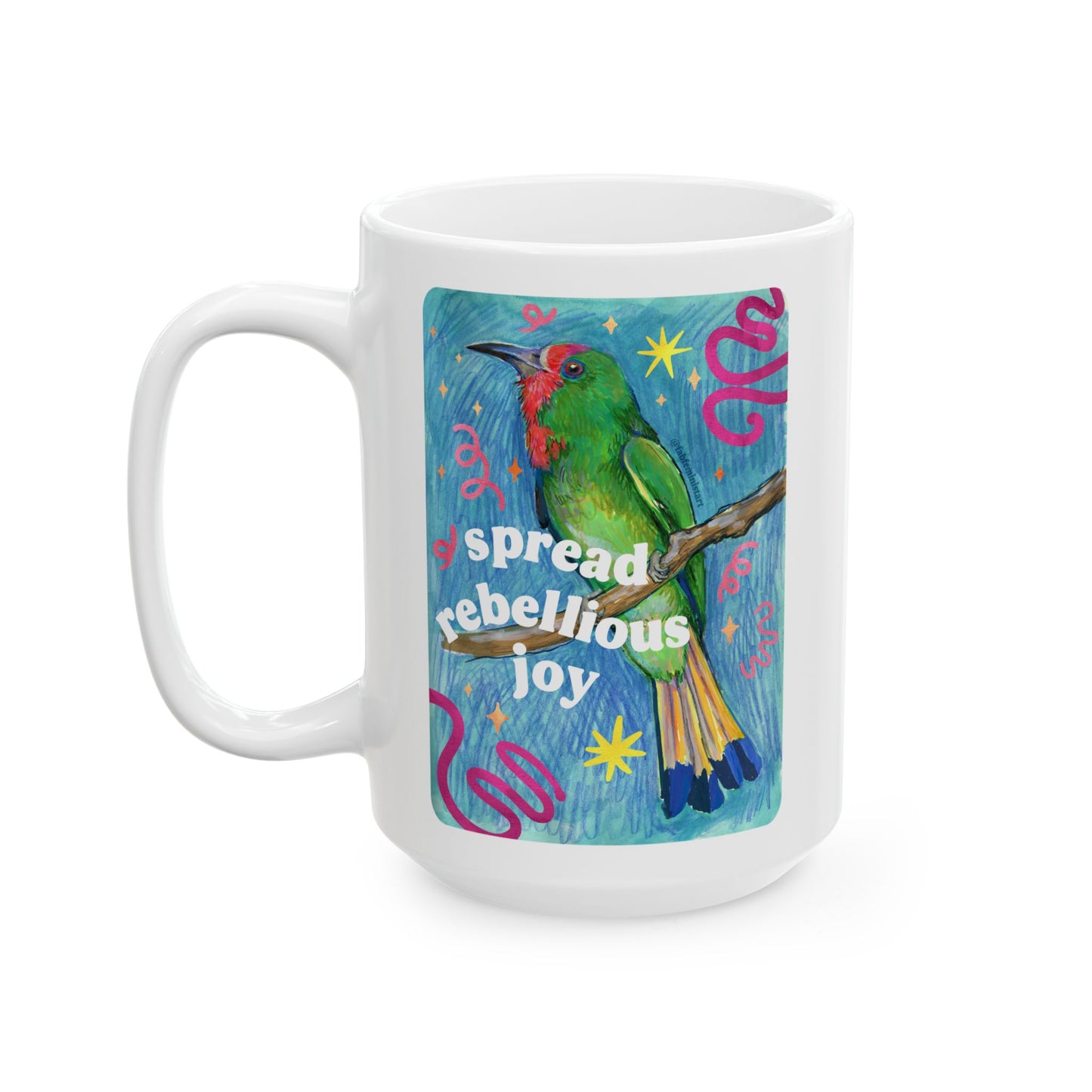 spread rebellious joy: feminist mug