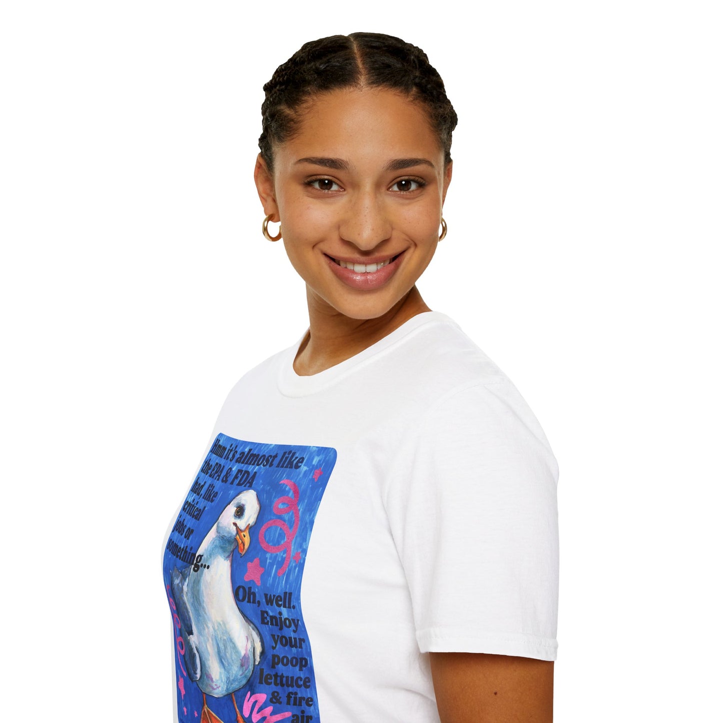 Hmm it's almost like the EPA & FDA had, like, critical jobs or something... Oh, well. Enjoy your poop lettuce & fire air: feminist shirt