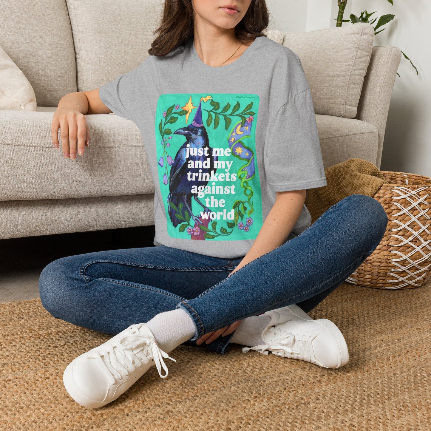 Just Me and My Trinkets Against the World: feminist shirt