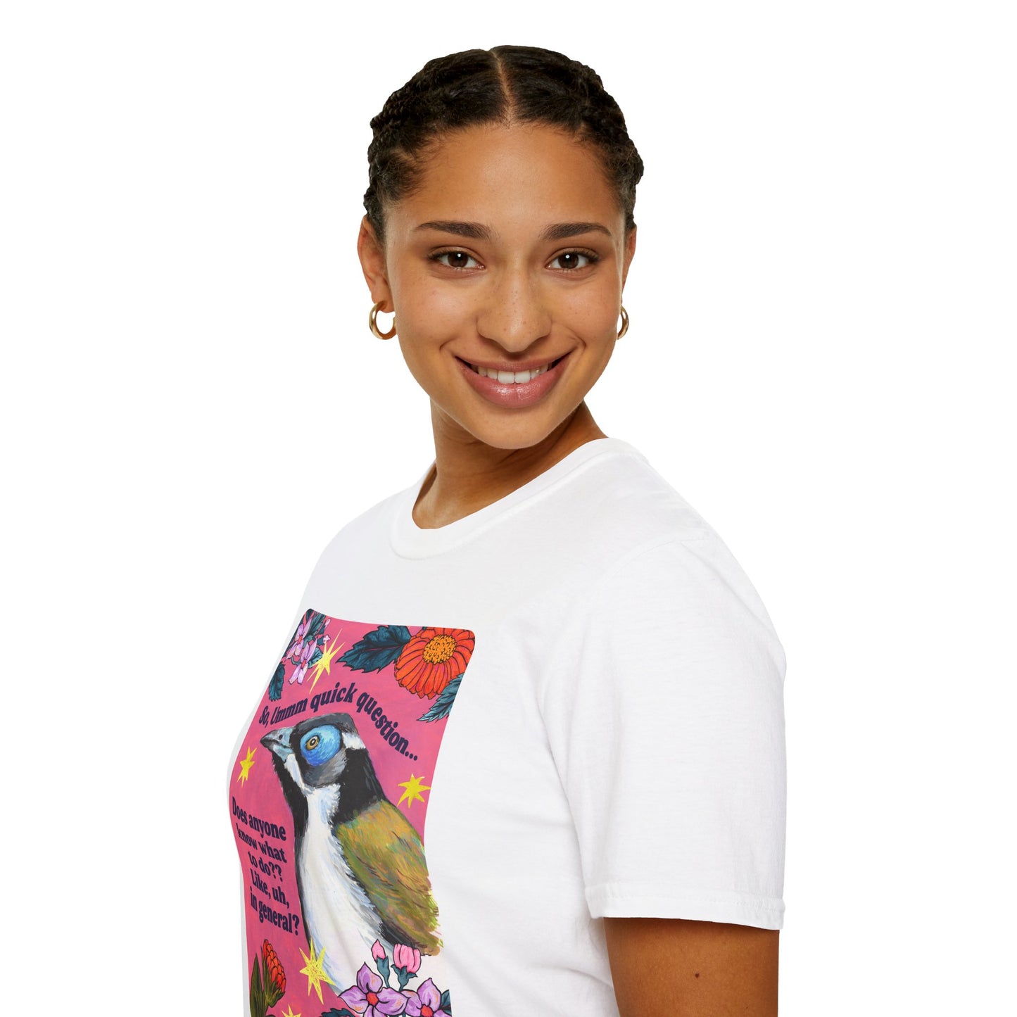 So, Ummm quick question... Does anyone know what do to?? Like, uh, in general: feminist shirt