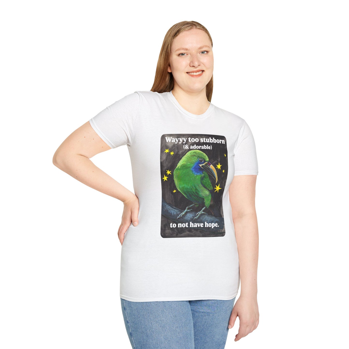 Way too stubborn and adorable to not have hope: feminist shirt