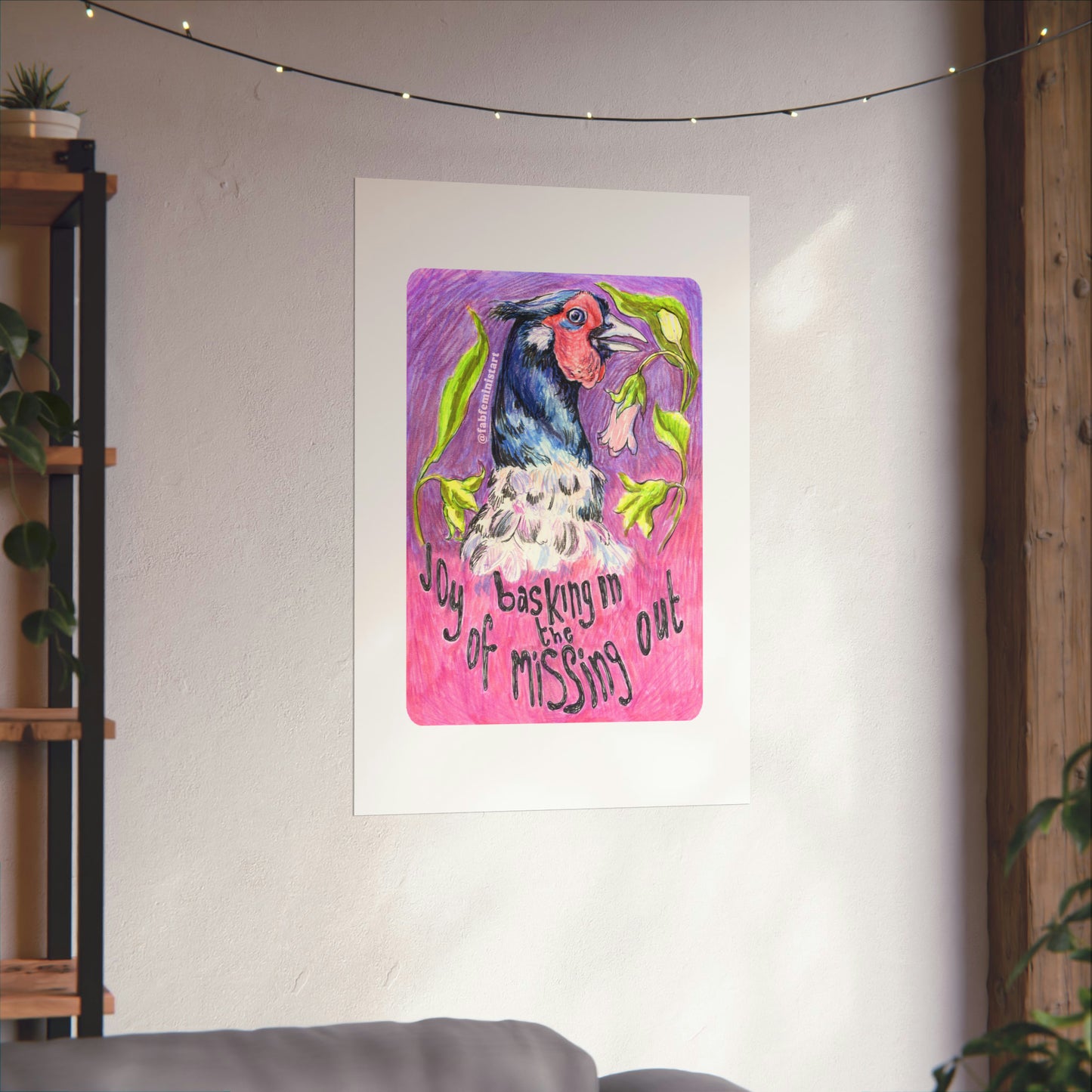 Basking In The Joy Of Missing Out: Mental Health Art Print