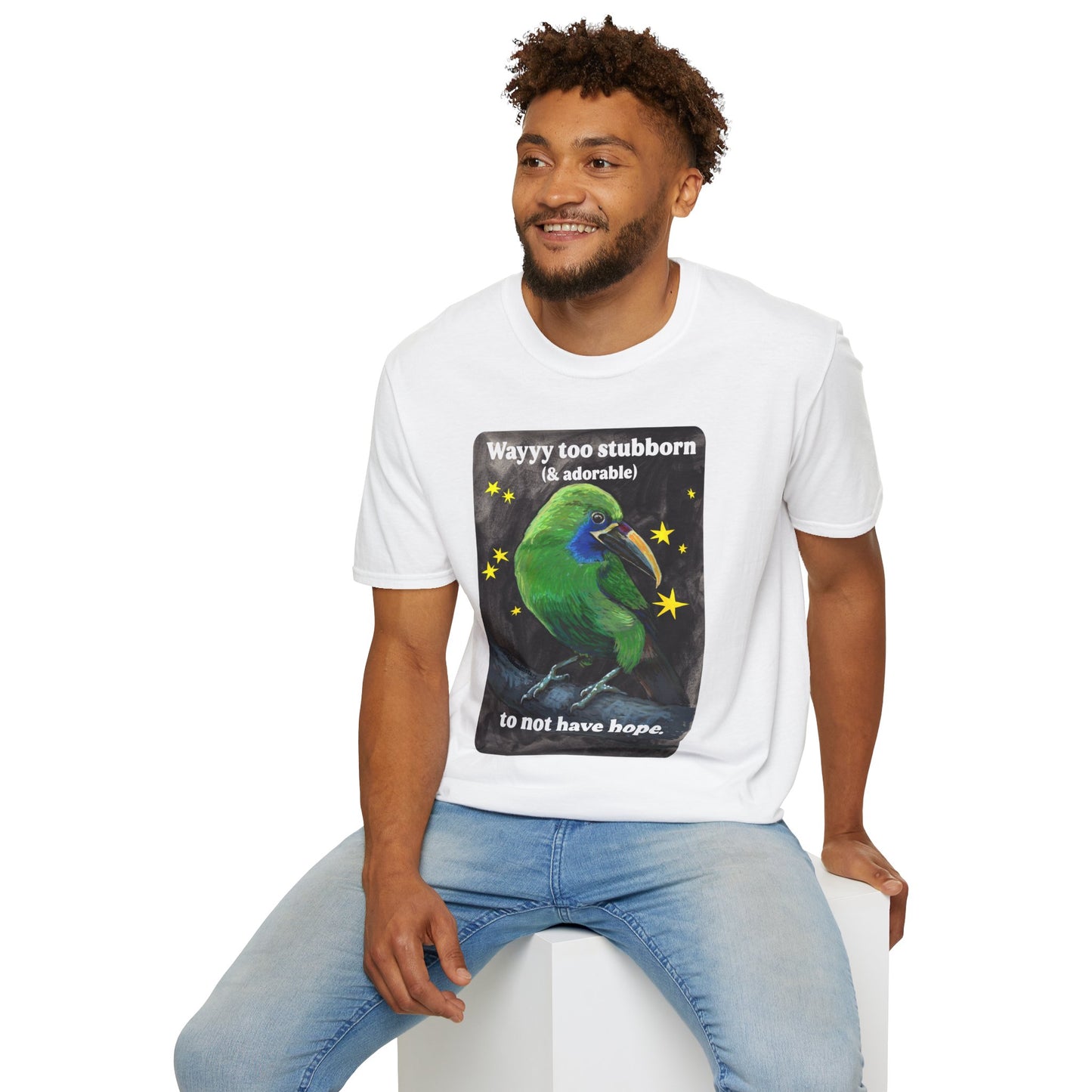 Way too stubborn and adorable to not have hope: feminist shirt