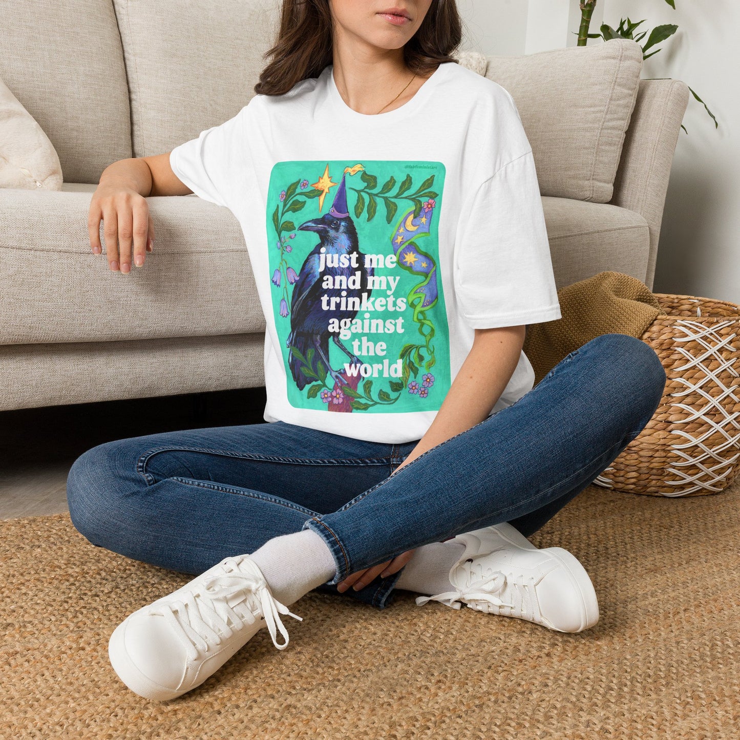 Just Me and My Trinkets Against the World: feminist shirt