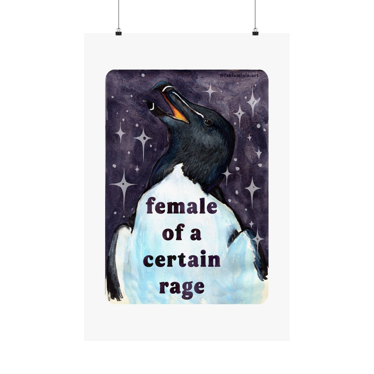 Female of a certain rage: feminist art print