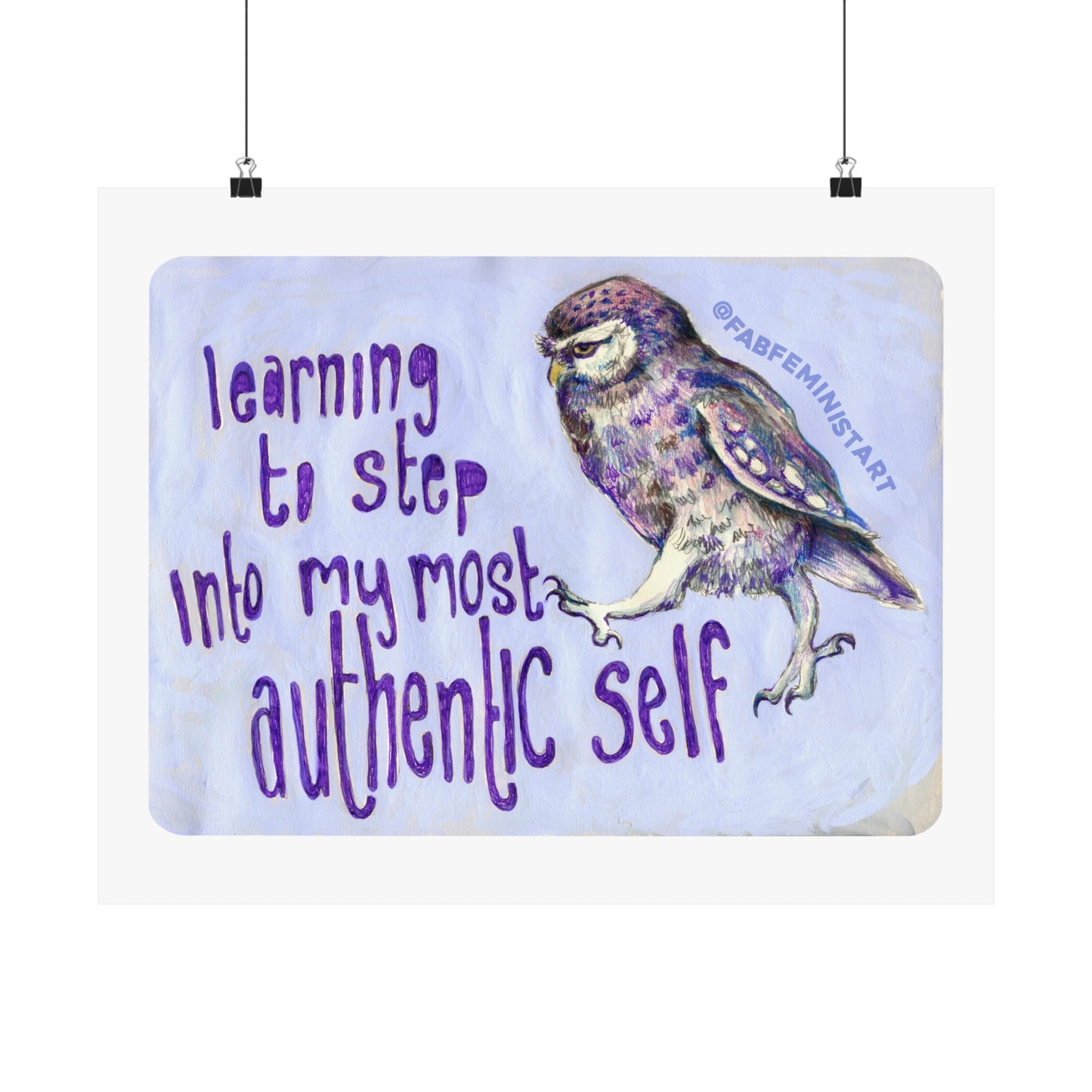 Learning To Step Into My Most Authentic Self: Mental Health Art Print