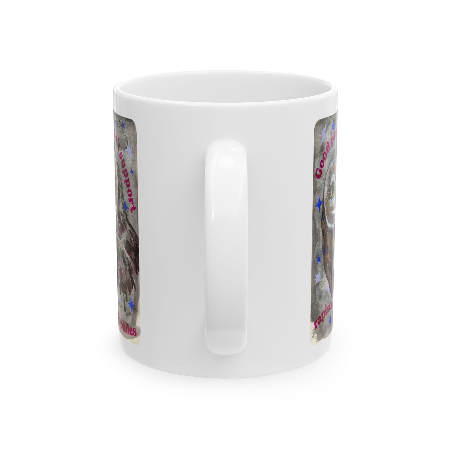 Good people don't support rapists or pedophiles: feminist mug