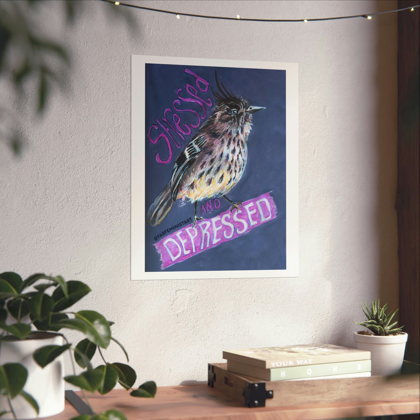 Stressed and Depressed: Mental Health Art Print